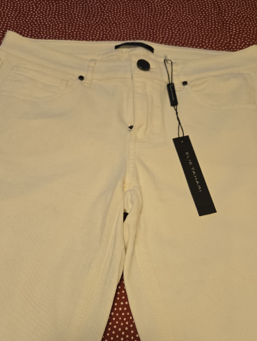 Elie Tahari Women's Cream Skinny Jeans